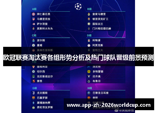 欧冠联赛淘汰赛各组形势分析及热门球队晋级前景预测 欧冠联赛淘汰赛各组形势分析及热门球队晋级前景预测